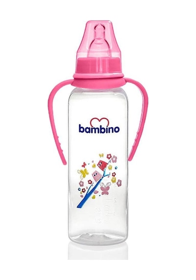 Bambino 0+ Ay Natural PP Kulplu Biberon 250 ML - Pembe