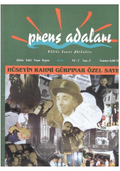 Prens Adaları - Kültür Sanat Aktüalite - Temmuz - Eylül 2000 Hüseyin Rahmi Gürpınar Özel Sayısı - Retro Eski Basım Koleksiyon