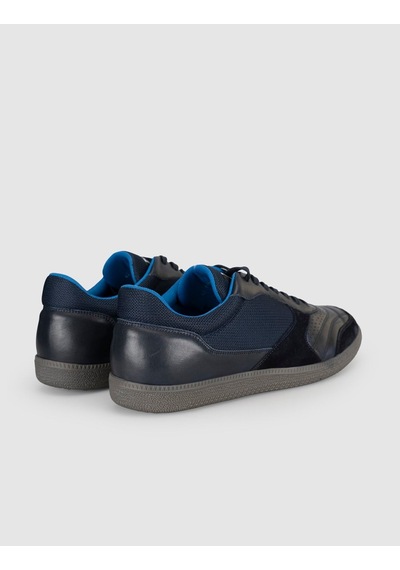 Cabani Lacivert Hakiki Deri Erkek Casual Sneaker