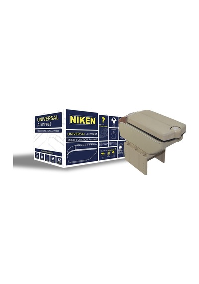 Niken Araç Orta Konsol Kolçak Kol Dayama Üniversal Ortadan Açılır Bej