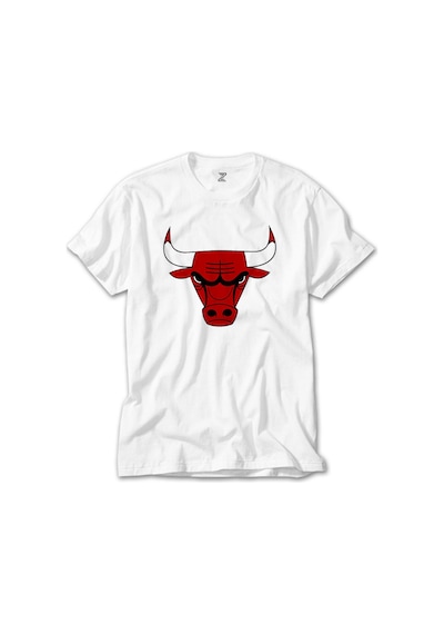 Chicago Bulls Logo Beyaz Tişört Beyaz