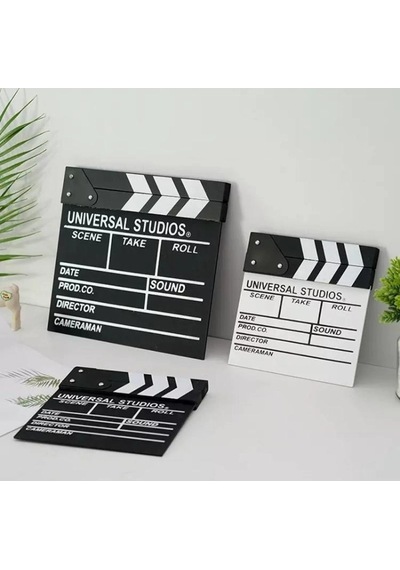 Özel Üretim Profesyonel Reji Ekipmanları Dekoratif Hediye Ahşap Film Sinema Klaketi Büyük Boy