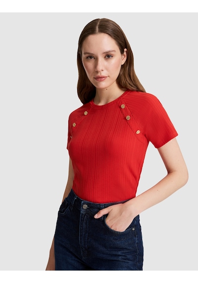 Pierre Cardin Kadın Kırmızı Tişört 50319826-vr030