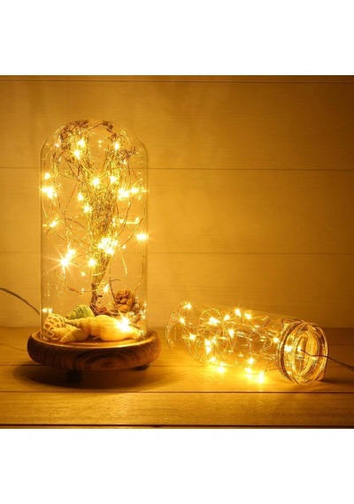 28 Ledli 3 Metre Sarı Peri Led Işık Led Şerit Aydınlatma Spot Led