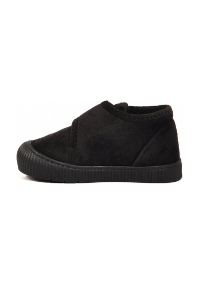 Ayakmod Siyah Süet Cırtlı Unisex Çocuk Panduf Ba&ba 058999 P Siyah