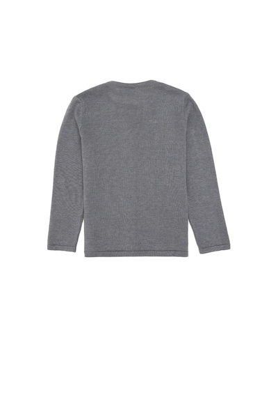 U.S. Polo Assn. Kız Çocuk Gri Melanj Bisiklet Yaka Triko Hırka 50294745-VR086