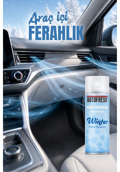 Klima Fresh Koku Bombası 150 Ml Winter Fresh Araç İçi Koku Giderici Sprey