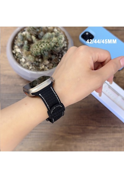 Apple Watch Uyumlu 1/2/3/4/5/6/se/7/8/9seri 42/44/45/49mm Kordon Kayış Silikon Mt78
