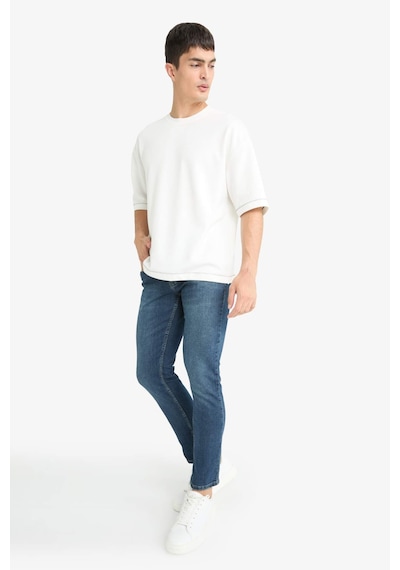 Defacto Pedro Slim Fit Dar Kalıp Normal Bel Dar Paça Jean Pantolon G2235ax25aunm34 Mavi