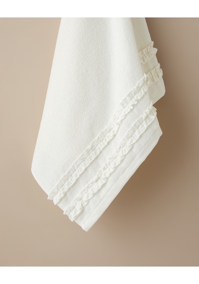 English Home Soft Ruffle Pamuk Banyo Havlusu 70x140 Cm Fildişi