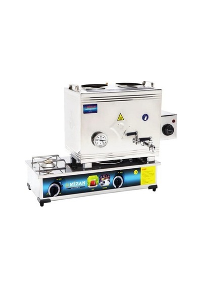 Mizan 40 Lık Doğalgazlı + Elektrikli 30 Litre 2 Demlikli Çay Kazanı-94906
