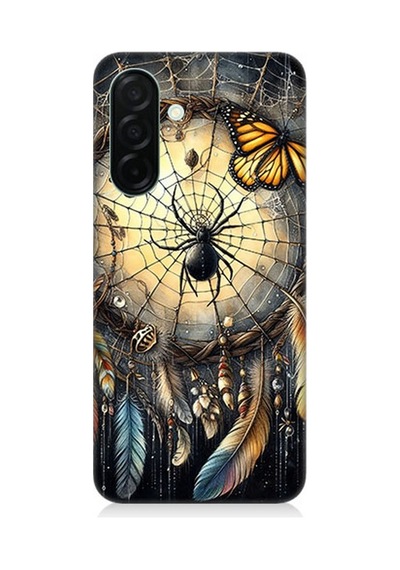 Samsung Galaxy A56 Uyumlu Karanlıkta Parlayan Tüyler Desenli Silikon Kılıf Çok Renkli