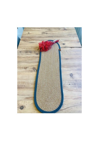 Jüt, Hasır, Dekoratif Masa Örtüsü, Runner 30x80 Cm, Amerikan Servis, Sehpa Örtüsü, Bohem Tarzı Hasır Antrasit Hasır Antrasit