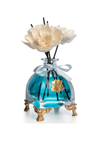 Pirinç Ayaklı Gold Renkli Kare Cam Diffuser 250 Ml. Ağaç