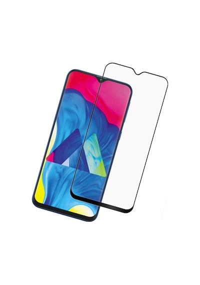 AnındaGelir Samsung Galaxy Uyumlu M10 Siyah 5D Tam Kaplayan Ekran Koruyucu Cam