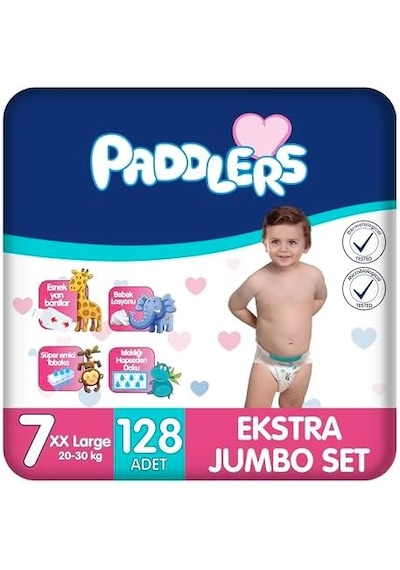 Bebek Bezi 7 Numara Xx-large 20-30 Kg 128 Adet Ekstra Set