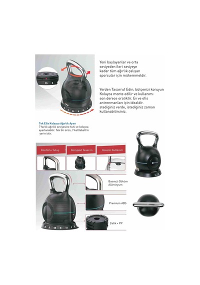 Slazenger K001 Ayarlanabilir Kettlebell 10 Kg Tekli