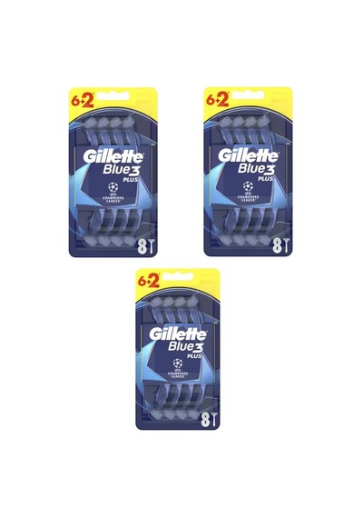Gillette Blue3 Plus Tıraş Bıçağı 6+2 Li 3 Adet 21137774