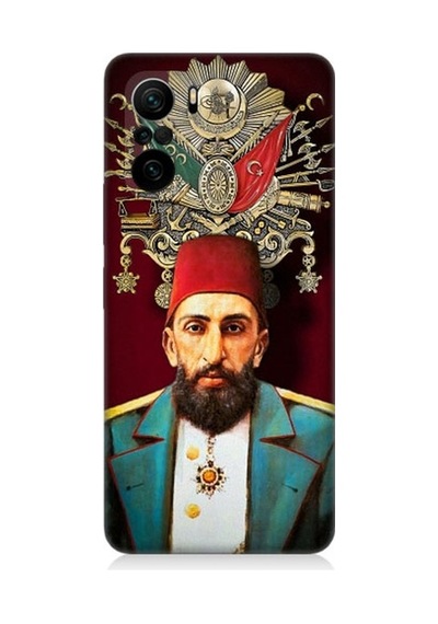 Xiaomi Poco F3 Uyumlu Osmanlı 2. Abdülhamid Han Desenli Silikon Kılıf