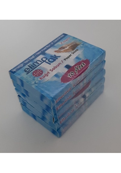 Eriyen Kağıt Sabun 5'li Paket - 50 Adet Tek Kullanımlık Eriyen Sabun Yaprağı - Ortak Kullanım Alanlarında Ve Dı 285 ML