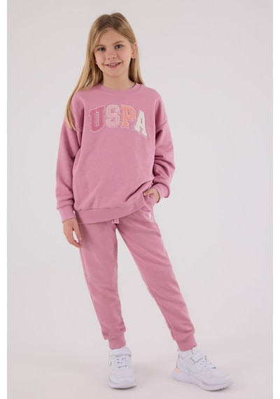 U.S. Polo Assn. U.s. Polo Assn Kız Çocuk Pembe Eşofman Takımı Us2306-c-v1 Pembe