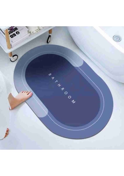 Süper Su Emici Kaymaz Tabanlı Banyo Paspası 40 X 60 Cm Çok Renkli