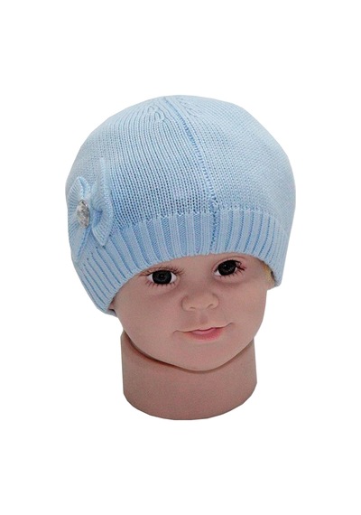 Bay Şapkacı Yazlık Kız Bebek Merserize Bere Mavi 3932-Standart-Turkuaz