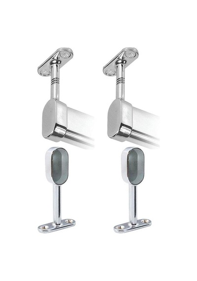 Askı Flanşı Krom Oval Kapalı Dolap Elbise Askı Aparatı 2 Adet N11.2289