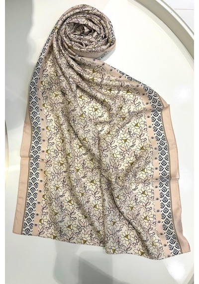 Cardion Lunira Silk Pamuk İpek Şal Sweet Line Ekru