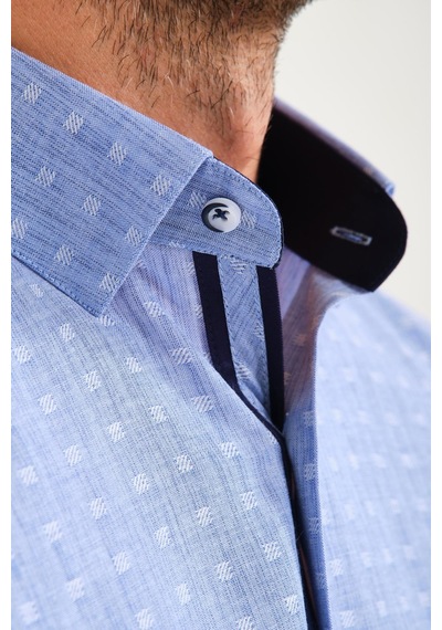 Klasik Kısa Kol Açık Zemin Kutu Desen Keten Cotton Hediye Kutulu Erkek Gömlek Fs-000745 - Mavi-1666 MAVİ Klasik Kısa Kol Açık Zemin Kutu Desen Keten Cotton Hediye Kutulu Erkek Gömlek Fs-000745 - Mavi-1666 MAVİ