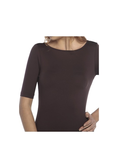 Bulalgiy Kadın Kahverengi Basic Tişört - Bga156144 Kahverengi