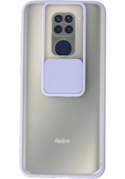 Gld-spt- Newface Xiaomi Redmi Note 9 Kılıf Palm Buzlu Kamera Sürgülü Silikon - Lila