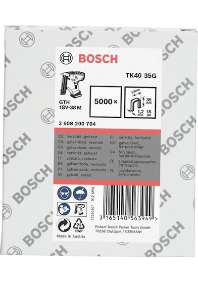 Bosch Tk40 35g Dar Zımba Teli 5,8x35 Mm 2608200704