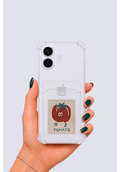 iPhone Uyumlu 16 Kartlıklı Tomato Desenli Kılıf Mh-hs4074-1483