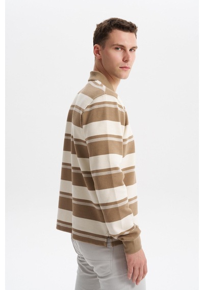 AR-MA Arma Erkek Ribanalı Regular Fit Çizgili Polo Yaka Sweatshirt %95 Pamuk %5 Elastane Ringel Pike K30554953002 Gri AR-MA Arma Erkek Ribanalı Regular Fit Çizgili Polo Yaka Sweatshirt %95 Pamuk %5 Elastane Ringel Pike K30554953002 Gri