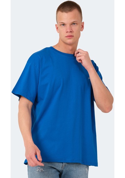 Slazenger KULANA Oversize Erkek Oversıze Saks Mavi Tişört