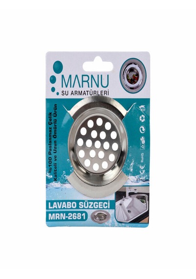 Marnu Lavabo Süzgeci Metal Mrn-2681 7796 10 Adet