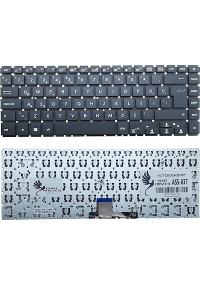 Asus Uyumlu Vivobook R520uq, S510ua Notebook Klavye -siyah-