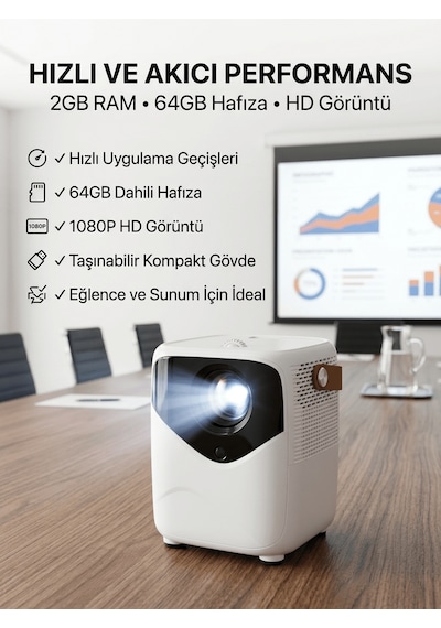 Yüksek Hd Görünümlü Taşınabilir Projeksiyon Cihazı 24634608