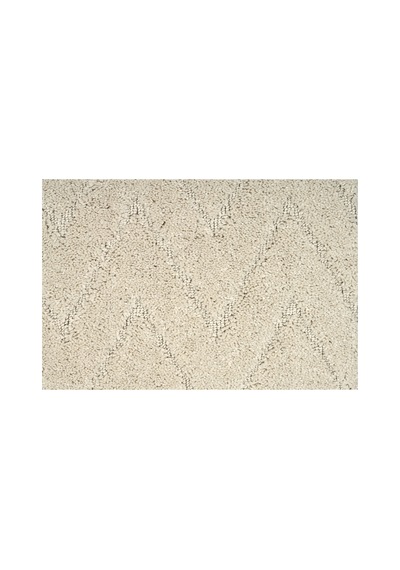 Raschel Carpet Moopy Oval Krem Bukleli Yumuşak Zikzak Dokuma Yolluk Halı Salon Halısı Lp6497 Krem Krem