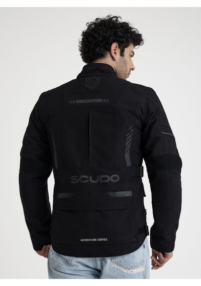 Scudo Alaska Oxford Siyah Kışlık Erkek Motosiklet Ceketi - 4xl