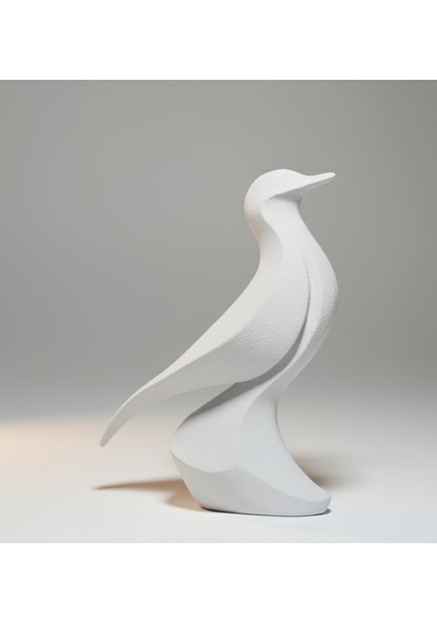 Volantis Minimalist Kuş Heykeli 10 Cm - Modern 3d Baskı Dekoratif Biblo