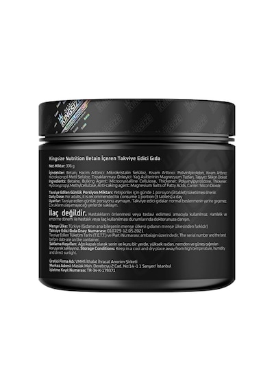 Kingsize Nutrition Betaine Anhydrous 180 Tablet - Aromasız