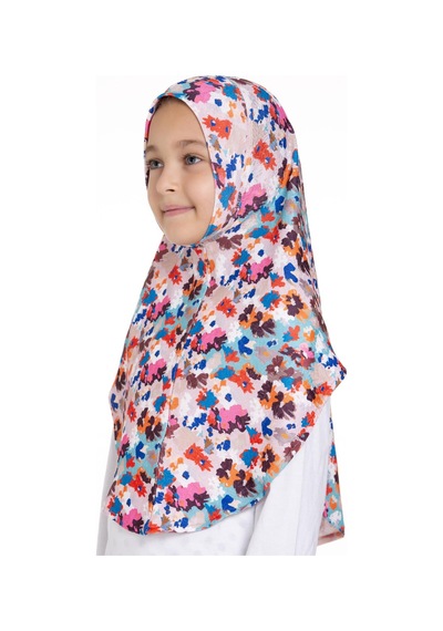 Hürrem Bone Bebe Mavisi Pratik Hazır Geçmeli Genç Tesettür Bone Jakar Desenli Hijab 2408 11 Bebe Mavisi
