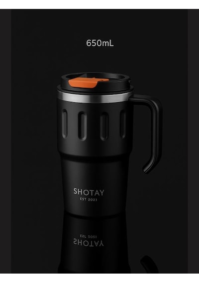 Shotay Termos Mug Matara 650 Ml Siyah Renk - Sht-st-8163 Siyah