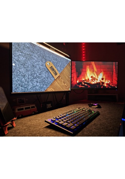 Sintio 50x100 Kaydırmaz Taban İlaveli Keçe Mousepad Koyu Gri
