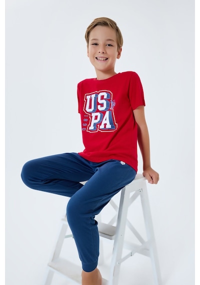 U.S. Polo Assn. U.s. Polo Assn. Erkek Çocuk Kırmızı Pijama Takım Us2410-c-v2