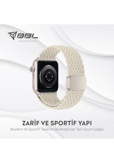 Apple Watch Series Se/11/10/9/8/7/6/5/4/3 İle Uyumlu Kumaş Kordon 46mm/45mm/44mm, Series 10 42mm/41mm/40mm/38mm
