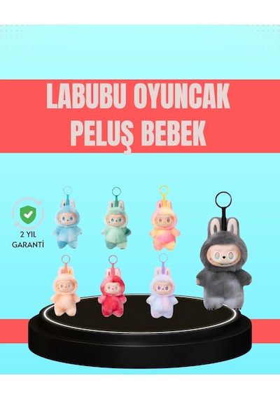 Mey İthalat Yumuşak Kumaşlı 20 Cm Labubu Peluş 3 Yaş Üzeri Uygun