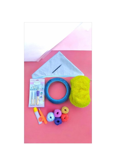 Punch Nakış Kiti 14 Cm Yuvarlak Sihirli/iğneli/telli Kasnak , Punç Başlangıç Seti , Kılıf Hediyeli